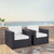 Biscayne Armchair With White Cushions (KO70130BR-WH)