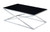 Excel Black Glass Top Steel Cocktail Table (20804-01-BL)