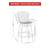 Chrome Wire White Bar Stool Mm-8033L (MM-8033L-White)