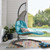 Landscape Hanging Chaise Lounge Outdoor Patio Swing Chair EEI-2952-LGR-TRQ