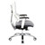 Breathable White Vertical Mesh Chair W/ Steel Fabric Seat & Polished Aluminum (99661W-5811)