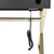 Andrea Desk With Power- Black Top And Matte Gold Legs K/D (ADR789-BK)