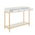 Alios Foyer Table W/ White Gloss Finish & Gold Chrome Plated Frame (ALS07-WH)