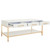 Alios Cocktail Table W/ White Gloss Finish & Gold Chrome Plated Base (ALS12-WH)