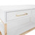 Alios Cocktail Table W/ White Gloss Finish & Gold Chrome Plated Base (ALS12-WH)