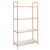 Alios Bookcase In White Gloss Finish W/ Gold Chrome Plated Base (ALS27-WH)