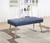 Amity Bench In Sizzle Azure Fabric With Solid Wood Legs (AMT24-S54)