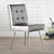Amity Tuffed Dining Chair In Sizzle Pewter Fabric (AMTD-S52)