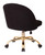 Mid Back Office Chair In Black Velvet With Gold Base (FL3224G-B62)