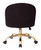 Mid Back Office Chair In Black Velvet With Gold Base (FL3224G-B62)