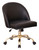 Mid Back Office Chair In Black Pu With Gold Base (FL3224G-U6)