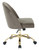 Mid Back Office Chair In Otter Velvet With Gold Base (FL3224G-V17)