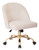 Mid Back Office Chair In Oyster Velvet With Gold Base (FL3224G-X12)