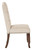 Jessica Tufted Dining Chair In Linen Fabric W/ Bronze Nailheads & Coffee Legs K/D (JSA-L38)