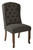 Jessica Tufted Wing Chair In Charcoal Fabric & Coffee Legs (JSAW-L36)