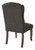 Jessica Tufted Wing Chair In Charcoal Fabric & Coffee Legs (JSAW-L36)