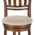 Swivel Stool 30" With Slatted Back In Burnt Brown Finish (MET12530-BB)