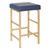 26" Gold Backless Stool In Blue (MET1326G-7)