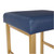 26" Gold Backless Stool In Blue (MET1326G-7)