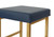 30" Gold Backless Stool In Blue (MET1330G-7)