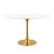Lippa 48" Oval Wood Dining Table EEI-3215-GLD-WHI