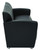 Black Faux Leather Sofa With Silver Legs (SL2913S-U6)