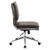 Armless Mid Back Manager'S Faux Leather Chair In Espresso W/ Chrome Base (SPX23592C-U1)