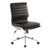 Armless Mid Back Manager'S Faux Leather Chair In Black W/ Chrome Base (SPX23592C-U6)