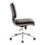 Armless Mid Back Manager'S Faux Leather Chair In Black W/ Chrome Base (SPX23592C-U6)