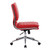 Armless Mid Back Manager'S Faux Leather Chair In Red W/ Chrome Base (SPX23592C-U9)