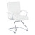 Guest Faux Leather Chair In White With Chrome Base (SPX23595C-U11)