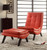 Tustin Lounge Chair And Ottoman Set W/ Red Faux Leather/Legs (TSN51-U9)