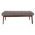 West Park Bench In Cement Fabric With Coffee Finished Legs (WPB-M59)