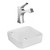 17" W Above Counter White Vessel Set For 1 Hole Left Faucet (AI-22595)