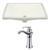 Cupc Undermount Sink Set In Biscuit - Chrome Hardware W/ Deck Mount Cupc Faucet (AI-22896)