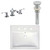 20.75" W Semi-Recessed White Vessel Set For 3H8" Center Faucet (AI-26596)