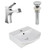 13.75" W Wall Mount White Vessel Set For 1 Hole Center Faucet (AI-26553)