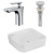 17" W Above Counter White Vessel Set For 1 Hole Left Faucet (AI-26550)