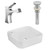 17" W Above Counter White Vessel Set For 1 Hole Left Faucet (AI-26547)