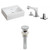 20.25" W Above Counter White Vessel Set For 3H8" Center Faucet (AI-26071)