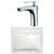 20.75" W Semi-Recessed White Vessel Set For 1 Hole Center Faucet (AI-22658)