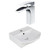 13.75" W Wall Mount White Vessel Set For 1 Hole Center Faucet (AI-22608)