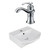 13.75" W Wall Mount White Vessel Set For 1 Hole Center Faucet (AI-22605)