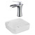 17" W Above Counter White Vessel Set For 1 Hole Left Faucet (AI-22602)