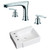 16.25" W Above Counter White Vessel Set For 3H8" Left Faucet (AI-22581)