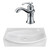 16.5" W Wall Mount White Vessel Set For 1 Hole Right Faucet (AI-22468)