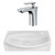 16.5" W Above Counter White Vessel Set For 1 Hole Right Faucet (AI-22461)