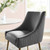 Discern Pleated Back Upholstered Performance Velvet Dining Chair EEI-3509-GRY