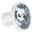 1.25" W Round Brass Cabinet Knob In White Color (AI-20725)