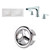 59" W 3H8" Ceramic Top Set In White Color - Cupc Faucet Incl. (AI-24538)